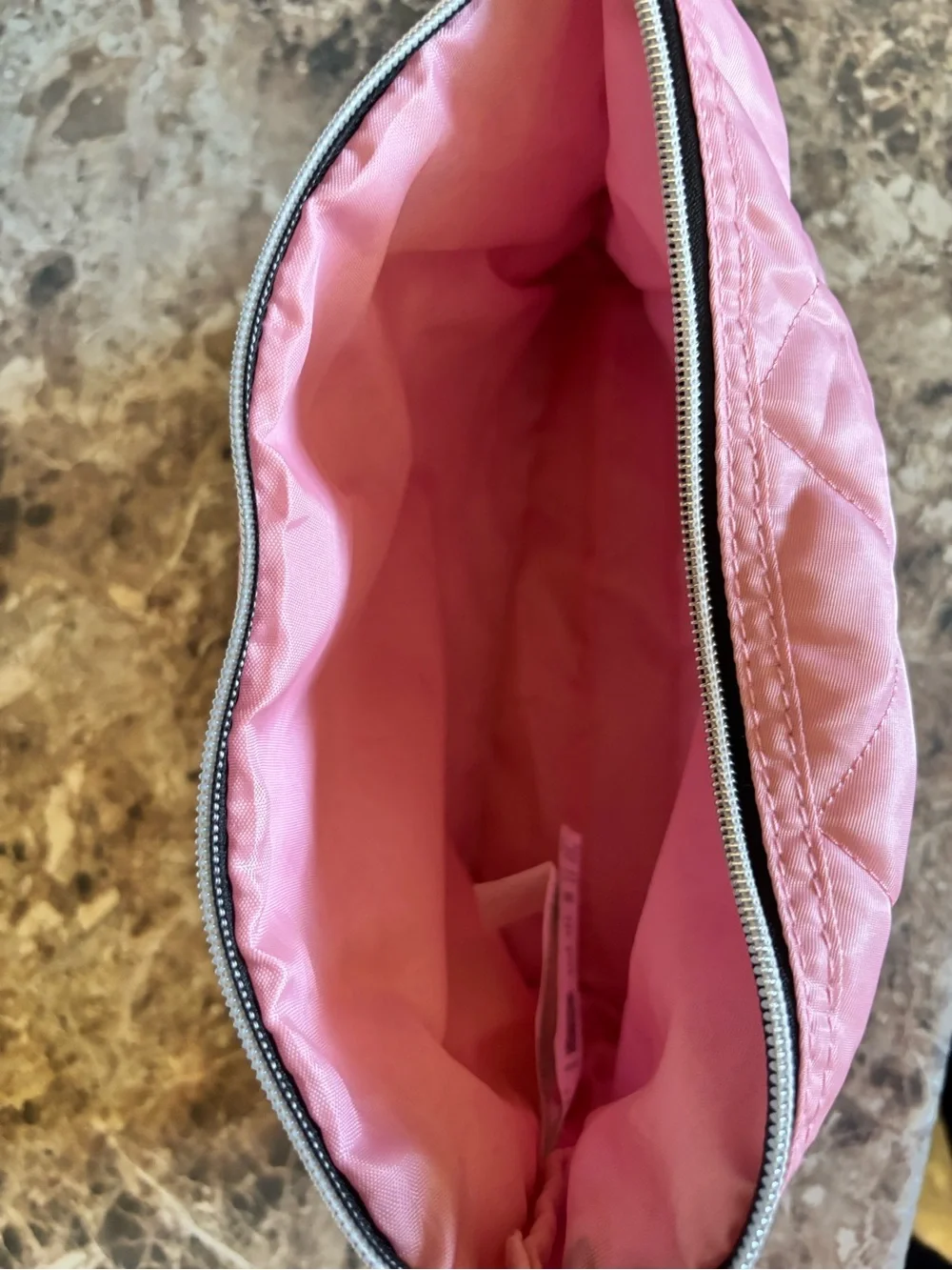 PUMA Pink Quilted Pouch Clutch Bag Diamond Stitch Silver Logo Y2K Sport